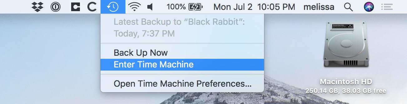 Restoring photo library from time machine
